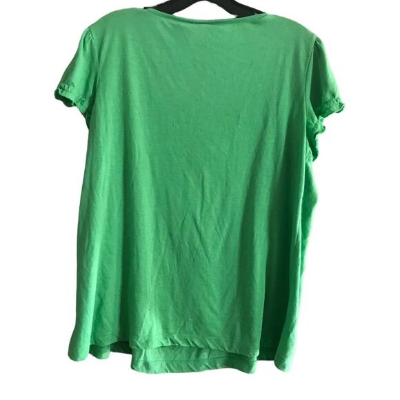 Cato Green Blouse with Puffed Sleeves - Large - Picture 7 of 7